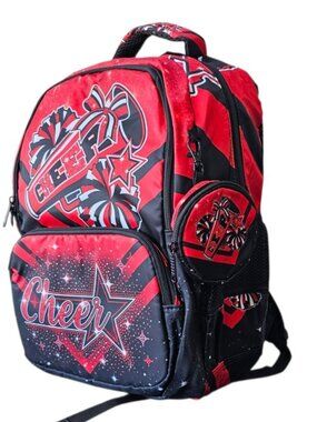 Red Black Cheer Backpack with Matching Coin Purse – New